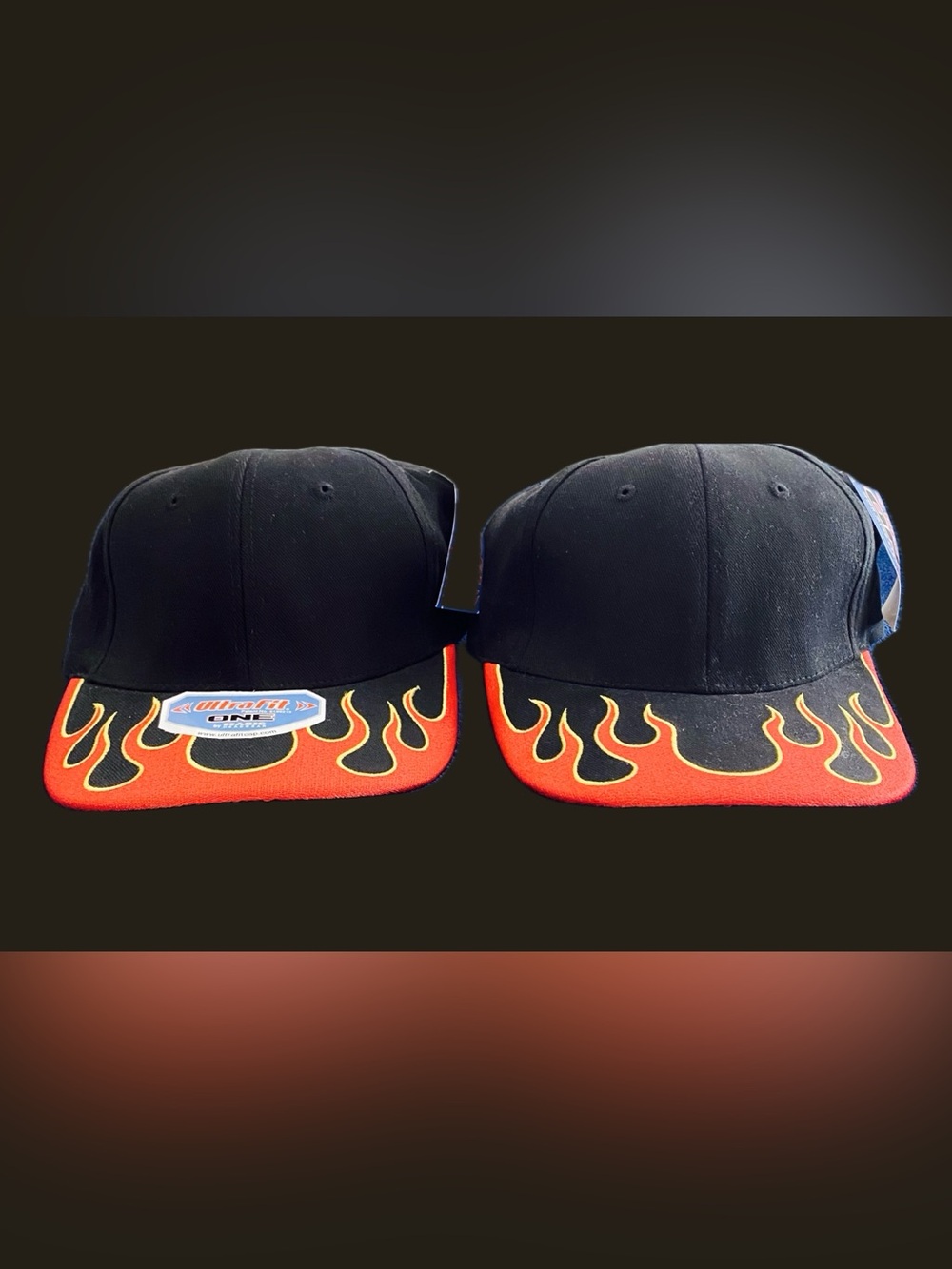 NWT Vintage Ultra Fit ONE by Magic Headwear Flame Baseball Cap